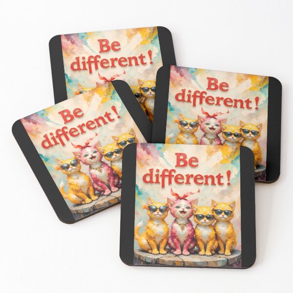 Item preview, Be Different: A Playful Kitten Message designed and sold by ArtCreator2023.