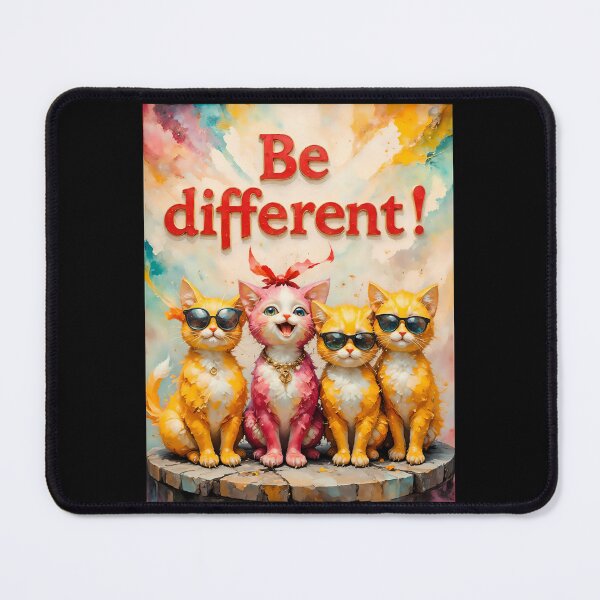 Item preview, Be Different: A Playful Kitten Message designed and sold by ArtCreator2023.