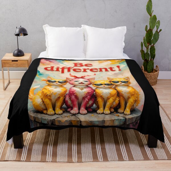 Item preview, Be Different: A Playful Kitten Message designed and sold by ArtCreator2023.