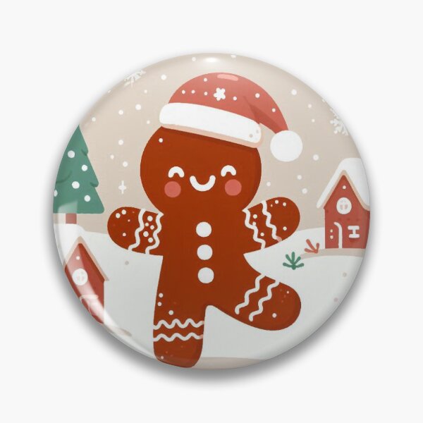 Item preview, Cute gingerbread man dancing in the snow designed and sold by FluffyandCute.