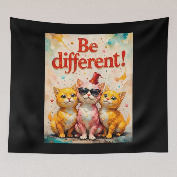 Item preview, Pink Cat Inspires Individuality and Fun designed and sold by ArtCreator2023.