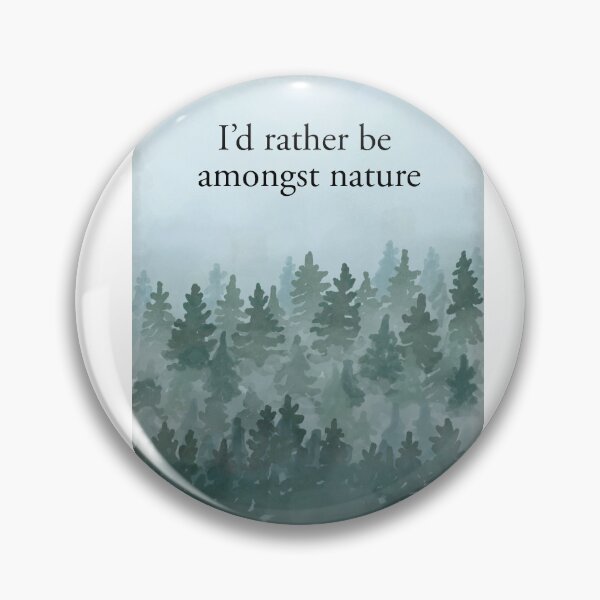 Item preview, I'd rather be amongst nature - misty forest scene  designed and sold by Scat the cat.