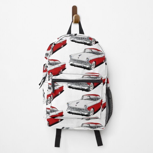 Item preview, Red + White Ford 1956 Customline Victoria designed and sold by avenueart01.