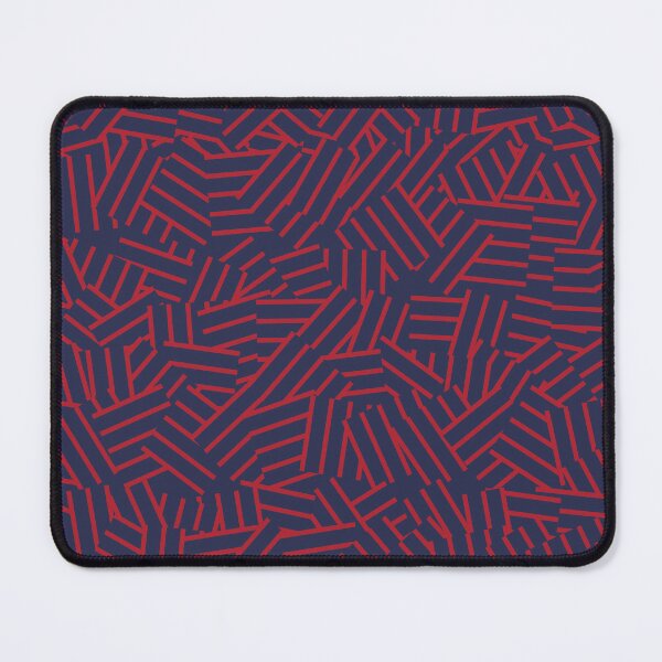 Item preview, 1950s American Mid Century Modern Geometric Pattern in Blue and Red designed and sold by Deutschic.