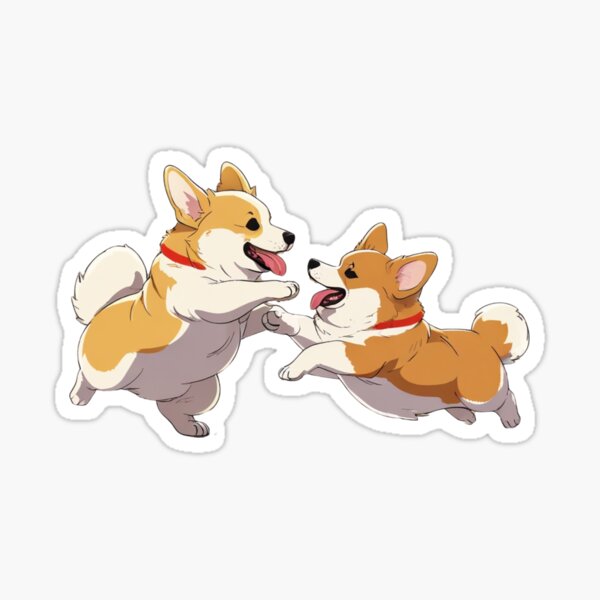 Item preview, Two playful corgis designed and sold by PawPurfect.