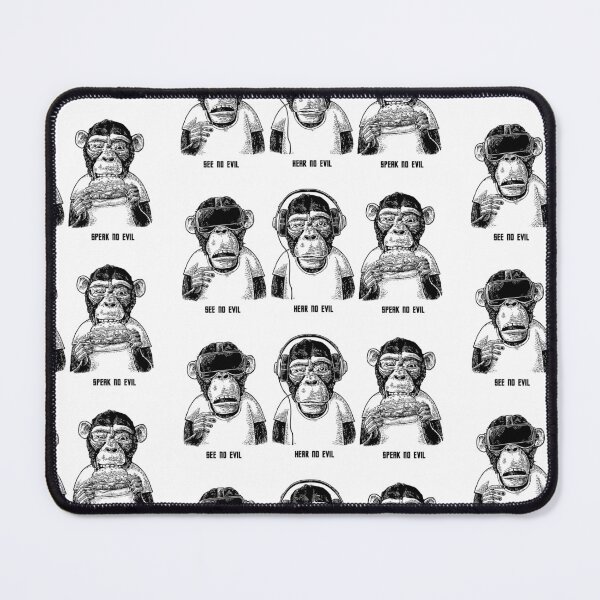 Item preview, 3 Monkeys: Speak No Evil, Hear No Evil, Speak No Evil designed and sold by PIXEL POP DESIGNS - Beyond the Norm!.