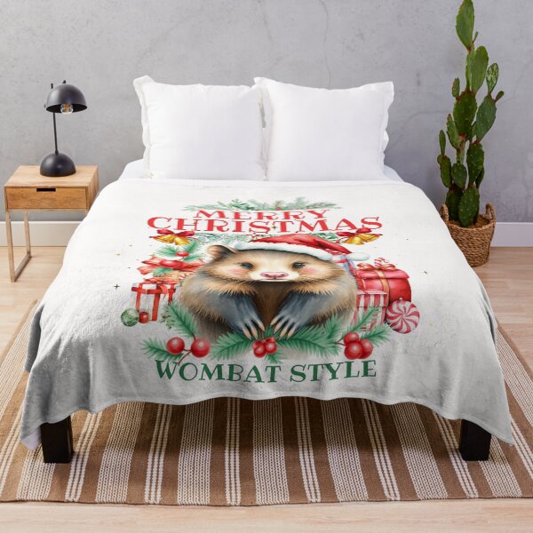 Item preview, Merry Christmas Wombat Style designed and sold by pUNKnown.