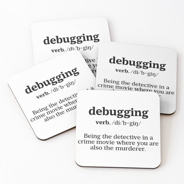 Item preview, Debugging Definition - Programmer Humor & Coding Design designed and sold by ScienceCorner.