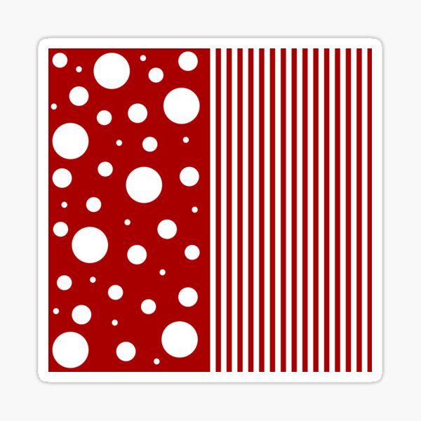 Vista previa del artículo con la obra «Manchas y rayas en rojo y blanco», diseñado y vendido por LAEC-Shop.