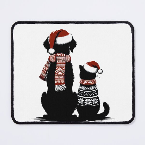 Item preview, Cat and Dog on Christmas Day designed and sold by ShimaiStore.