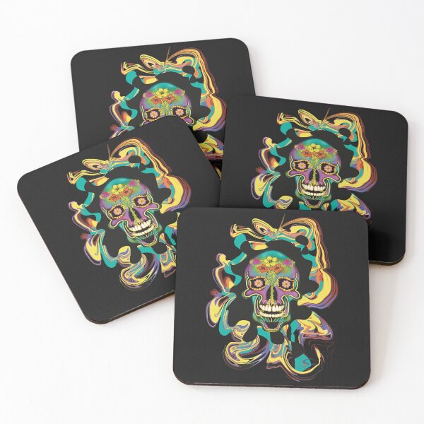 Item preview, Colourful neon skull designed and sold by dmheunis.