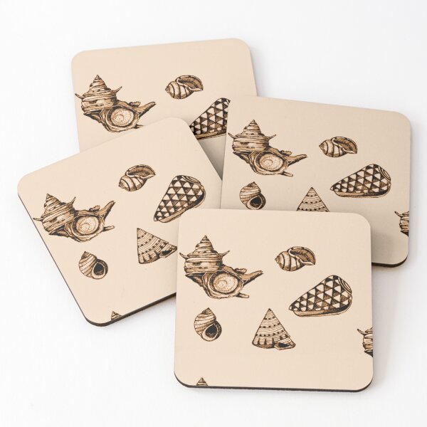 Item preview, Sea shells -brown pattern designed and sold by StudioViArt.