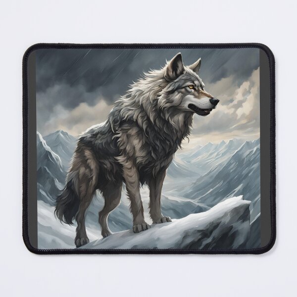Item preview, Wolf on a Mountain designed and sold by Foul-MouthedCo.