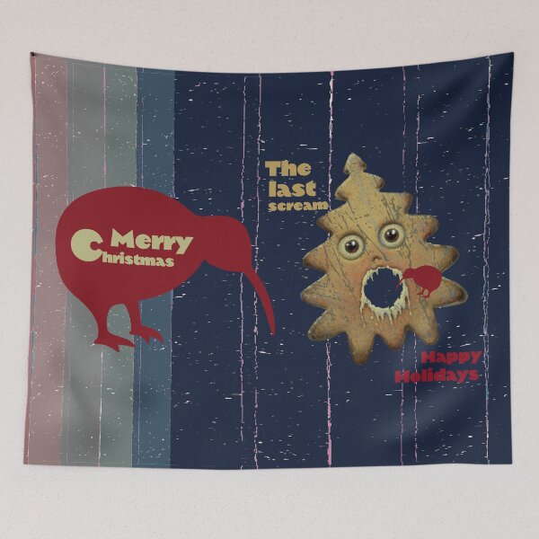 Item preview, Christmas. New Zealand. Gingerbread. Cookie. Merry, Kiwi Christmas. Scream. Memes.  designed and sold by bekksa.