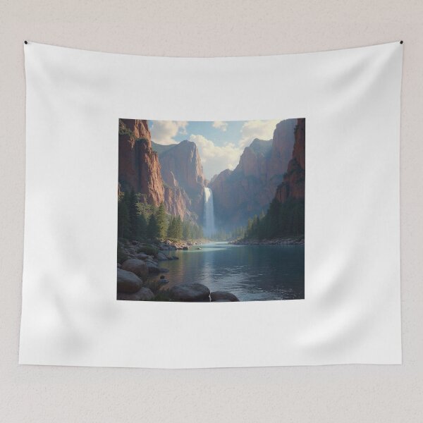 Item preview, Serene Waterfall Escape designed and sold by sachinnaha.