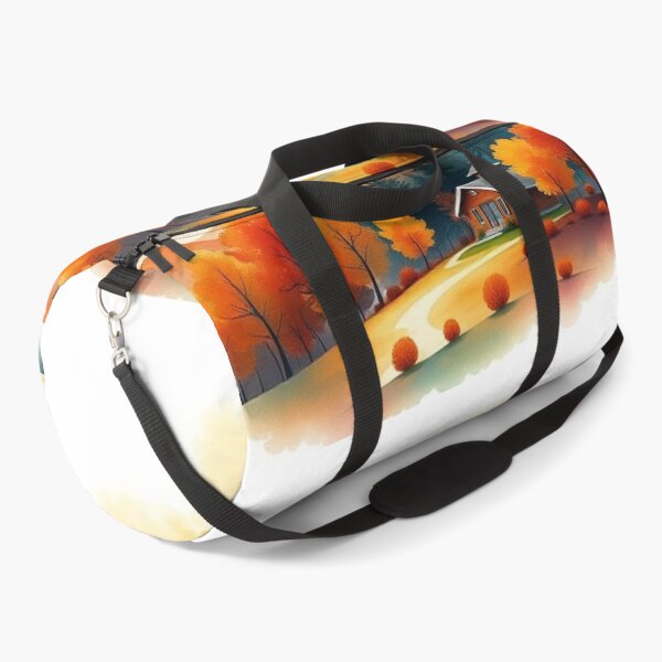 Item preview, Autumn Watercolor Landscape: Orange-Hued Mountains and Trees designed and sold by hjian8219.