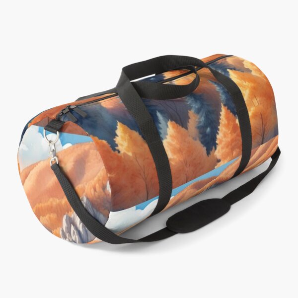 Item preview, Autumn Watercolor Landscape: Orange-Hued Mountains and Trees designed and sold by hjian8219.