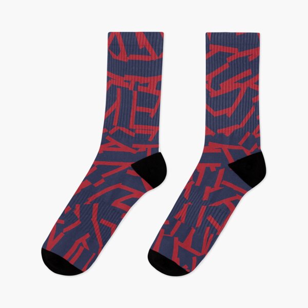 Item preview, 1950s American Mid Century Modern Geometric Pattern in Red and Blue designed and sold by Deutschic.
