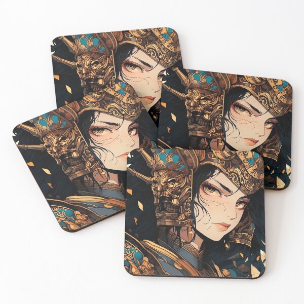 Item preview, Anime Warrior Girl – Fierce Heroine Art designed and sold by iWallGlow.