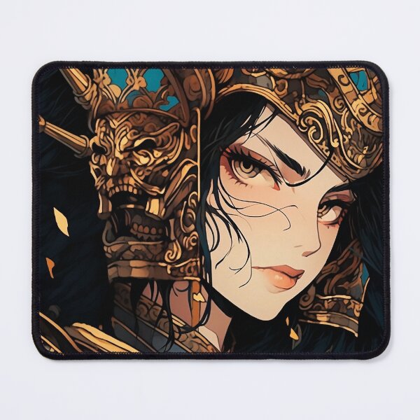 Item preview, Anime Warrior Girl – Fierce Heroine Art designed and sold by iWallGlow.