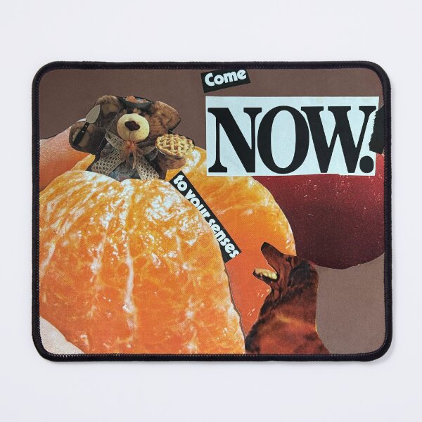 Item preview, bear-faced orange collage designed and sold by conchacollage.