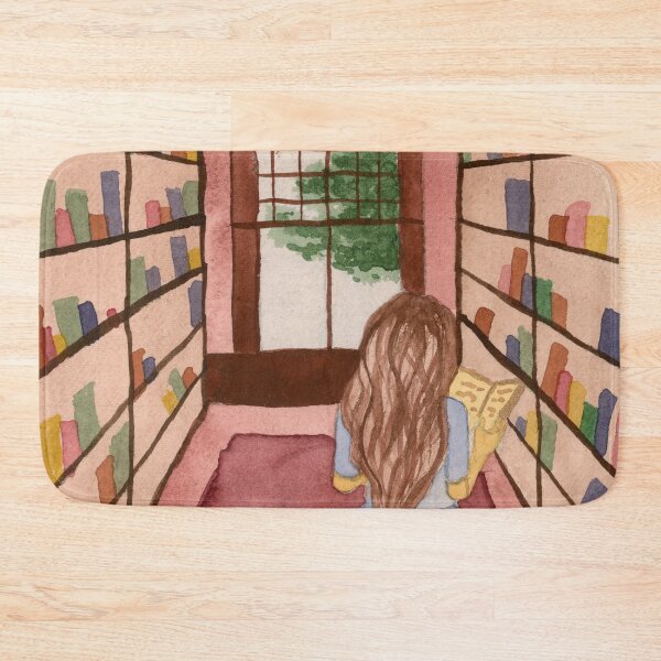Item preview, Watercolor girl browsing in library designed and sold by Sonderblume.