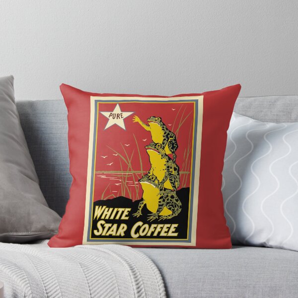 Item preview, Frogs Enjoying White Star Coffee designed and sold by joshcartoonguy.