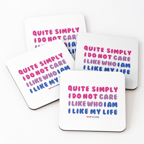 Item preview, Heartstopper Nick Nelson Quote I Like Who I Am I Like My Life - Bi Flag Colours designed and sold by annylands.