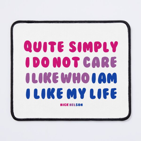 Item preview, Heartstopper Nick Nelson Quote I Like Who I Am I Like My Life - Bi Flag Colours designed and sold by annylands.
