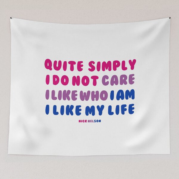 Item preview, Heartstopper Nick Nelson Quote I Like Who I Am I Like My Life - Bi Flag Colours designed and sold by annylands.