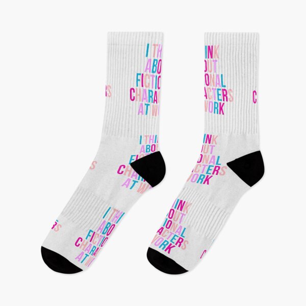 Item preview, I Think About Fictional Characters At Work - Funny Retro Typography designed and sold by annylands.