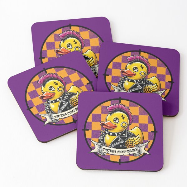 Item preview, Punk’s Not Dead Rubber Ducky with Mohawk and Piercing – Quirky and Edgy Design Featuring a Leather-Clad Rebel Duck designed and sold by Negative Vibes Only.