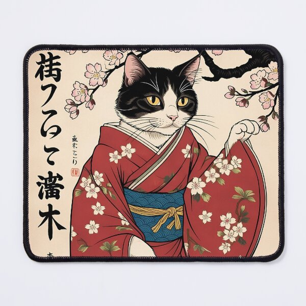 Item preview, Neko Harmony: Retro Japanese Cat Delight for Feline Aficionados designed and sold by Catophile.