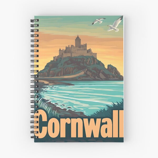 Item preview, Vintage Cornwall Coastal Sunset Poster designed and sold by WalkersSnaps.