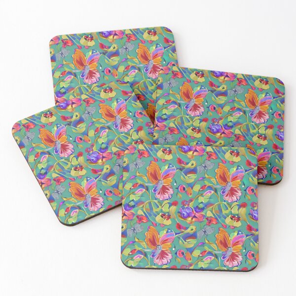 Item preview, Flowers on a green porcelain background designed and sold by ruiztiger70.