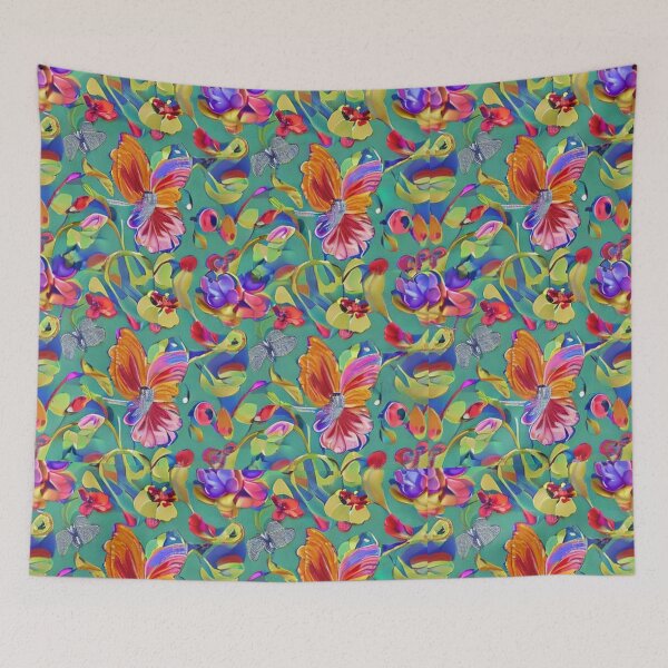 Item preview, Flowers on a green porcelain background designed and sold by ruiztiger70.