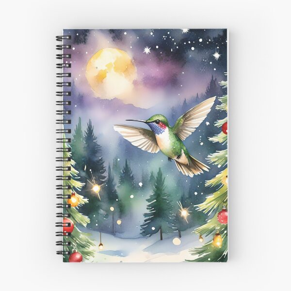 Item preview, Hummingbird Wings Among Pine Trees With Christmas Decoration designed and sold by Ciervo Primavera.