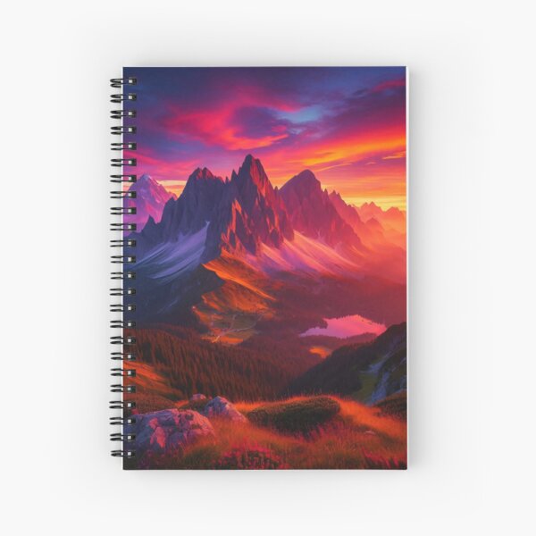 Item preview, Fiery sunset illuminates a majestic mountain range, casting a vibrant glow on the landscape designed and sold by homydesign.
