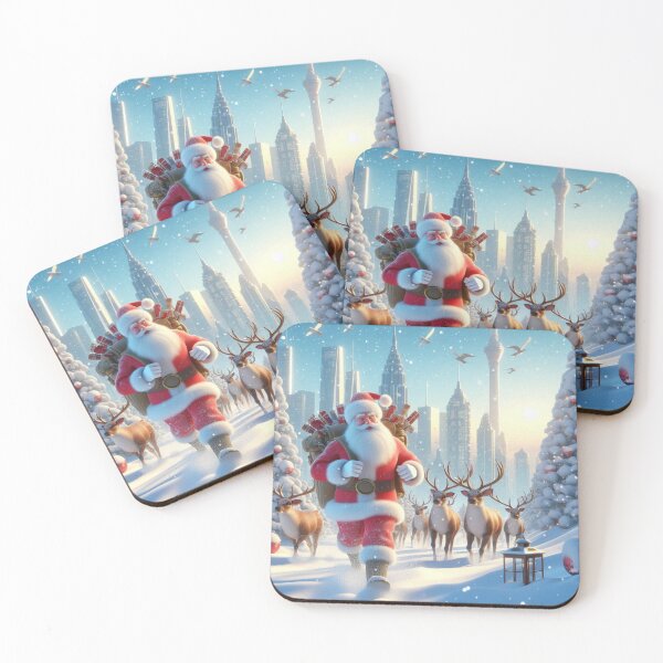 Item preview, Christmas holiday theme Dynamic running action Santa designed and sold by choder61.