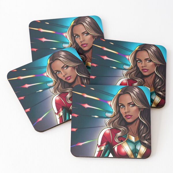 Item preview, Superhero Woman Fireworks Star Inspirational Animation Comic Designs designed and sold by Melan Designs.