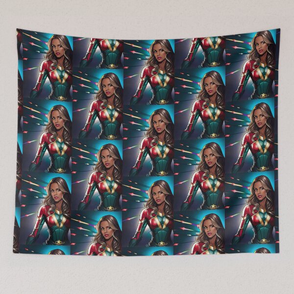 Item preview, Superhero Woman Fireworks Star Inspirational Animation Comic Designs designed and sold by Melan Designs.