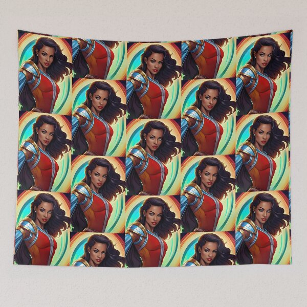 Item preview, Superhero Woman Rainbow Portal Inspirational Animation Comic Designs designed and sold by Melan Designs.
