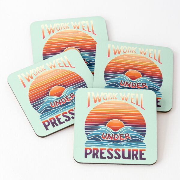 Item preview, I Work Well Under Pressure, typography designed and sold by maxmaj.