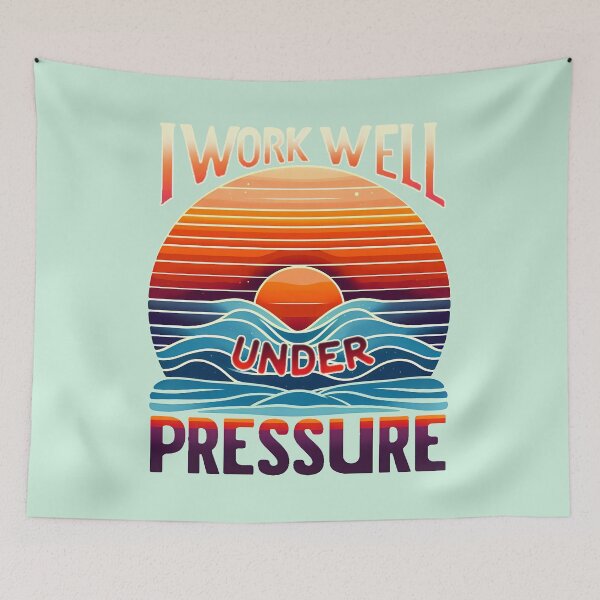 Item preview, I Work Well Under Pressure, typography designed and sold by maxmaj.