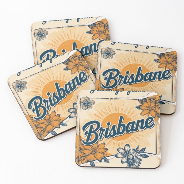 Item preview, Brisbane Australia Vintage Travel Retro Postcard Design designed and sold by TravelPostcardGems.