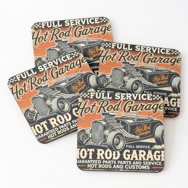 Item preview, Vintage Hot Rod Garage designed and sold by Random Designs.