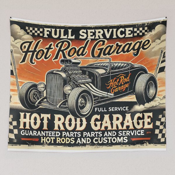 Item preview, Vintage Hot Rod Garage designed and sold by Random Designs.
