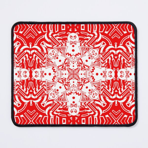 Item preview, Candy cane And Gingerbread Men In Red designed and sold by missmann.