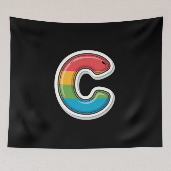 Item preview, Patch letter C rainbow designed and sold by StickersRyous.