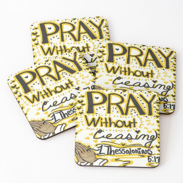 Item preview, "Pray without ceasing" verse art  (1 Thessalonians 5:17) designed and sold by Create With Christ.
